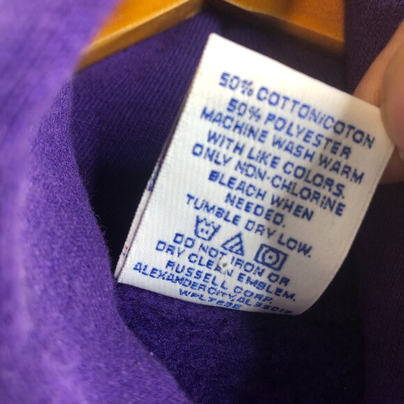 Russel Athletic East Carolina University Hoodie Mens Small Purple Sweatshirt - Picture 6 of 10